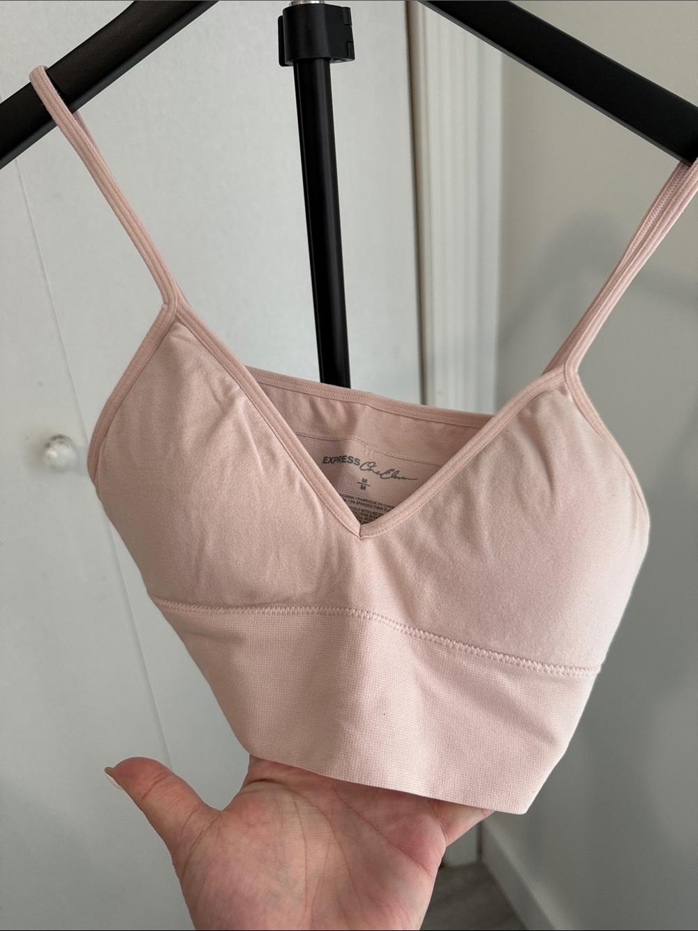 Light Blush Padded Bralette with Adjustable Straps - Picture 2 of 2